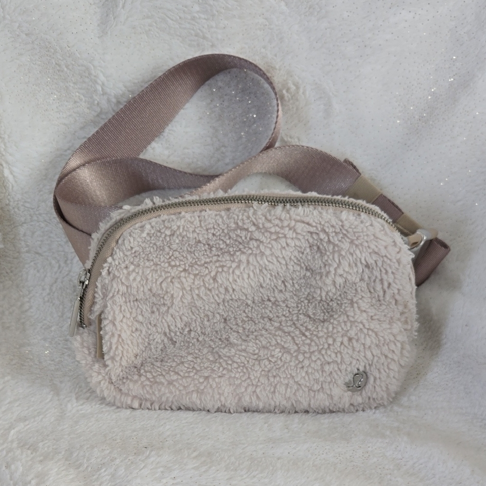 Cozy Cream Sherpa Crossbody Bag